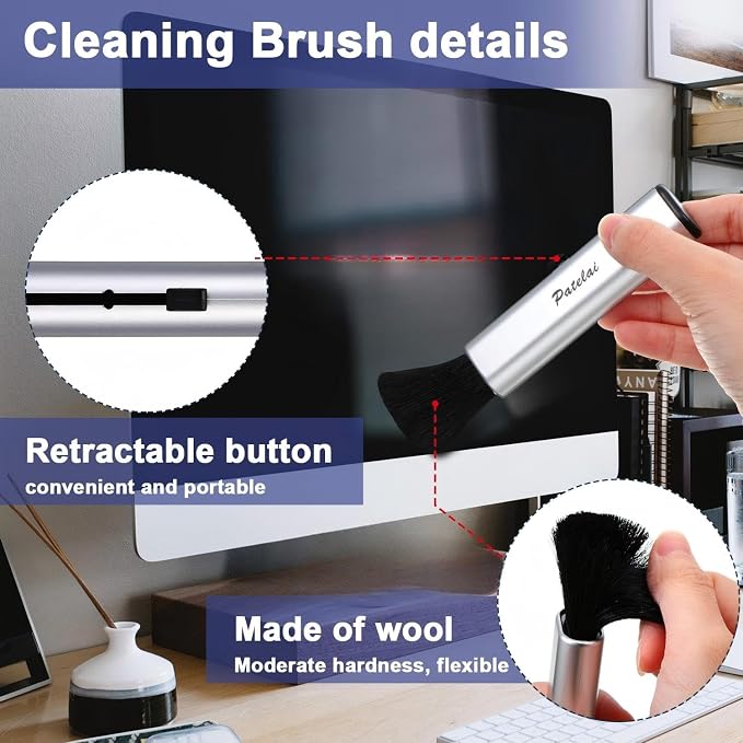 6 Pieces Portable Laptop Cleaning Brush Electronic Cleaning Brush Swipe - Image 2
