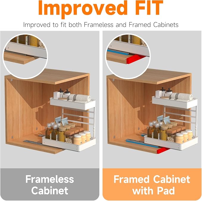 EVERIE Metal Pull Out Slide Shelf Organizer - Image 5
