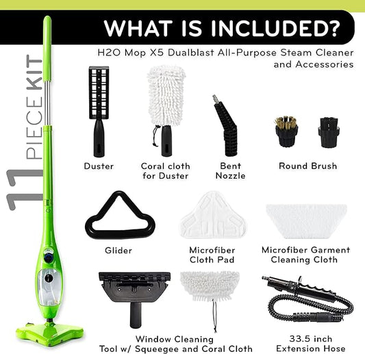 H2O X5 Steam Mop 5-in-1 DualBlast and Handheld Steamer Cleaner - Image 2