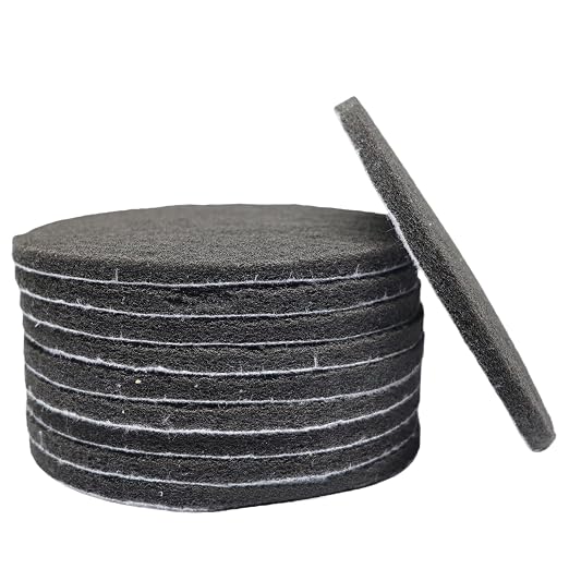 10 Pack 6 Inch Multipurpose Grey Scrubber Scouring Pads Flocking Scuff Pads by SACKORANGE