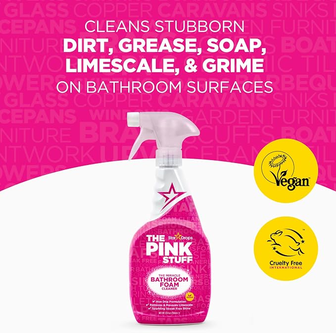 Stardrops - The Pink Stuff Bathroom Cleaning Kit – Cleaning Paste, Bathroom - Image 4
