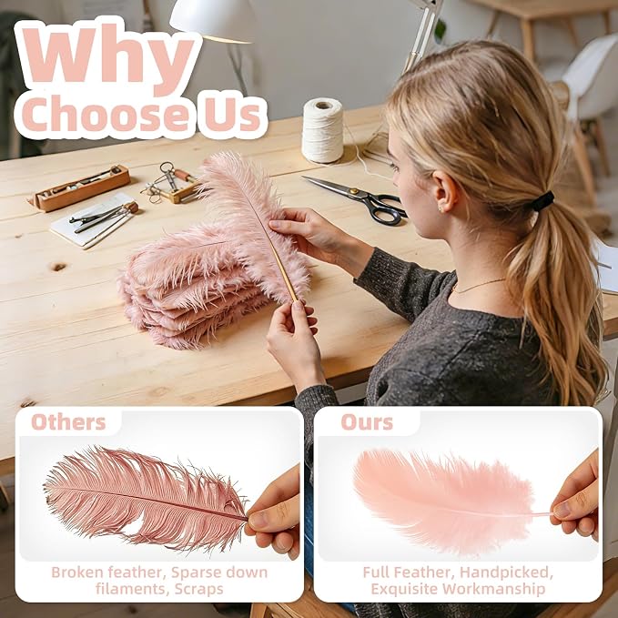 Pink Ostrich Feather Duster - Image 2