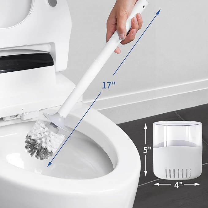 BOOMJOY Toilet Bowl Brush and Holder, 2 Pack Toilet Brush and Holder Set - Image 8