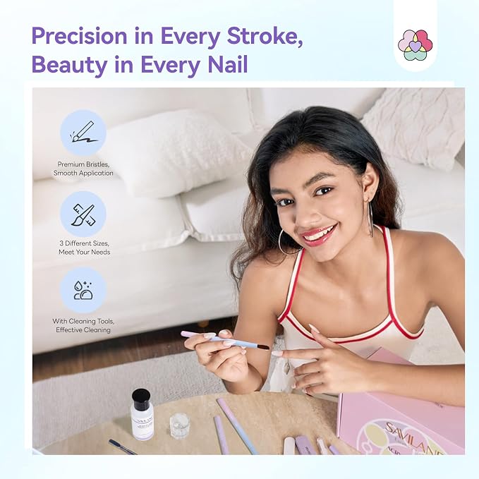 SAVILAND Acrylic Nail Brush - Image 7