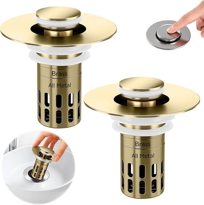 Bathroom Sink Stopper, Pop Up Drain by Unknown