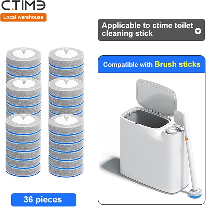 CTIME - 36 Replacement Toilet Brush Heads, Suitable - Image 3