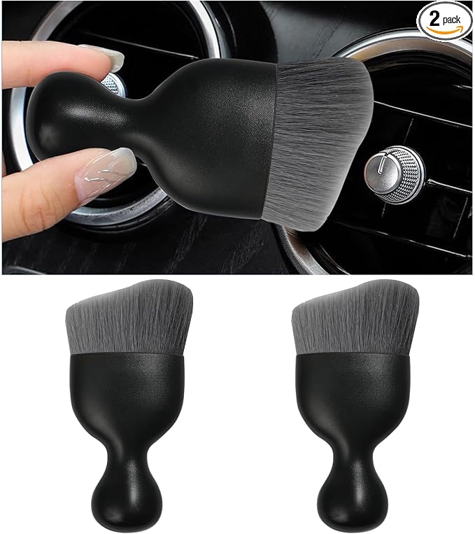 2PCS Car Interior Dust Brush, Soft Scratch Free Auto Detailing Brushes by Dickno