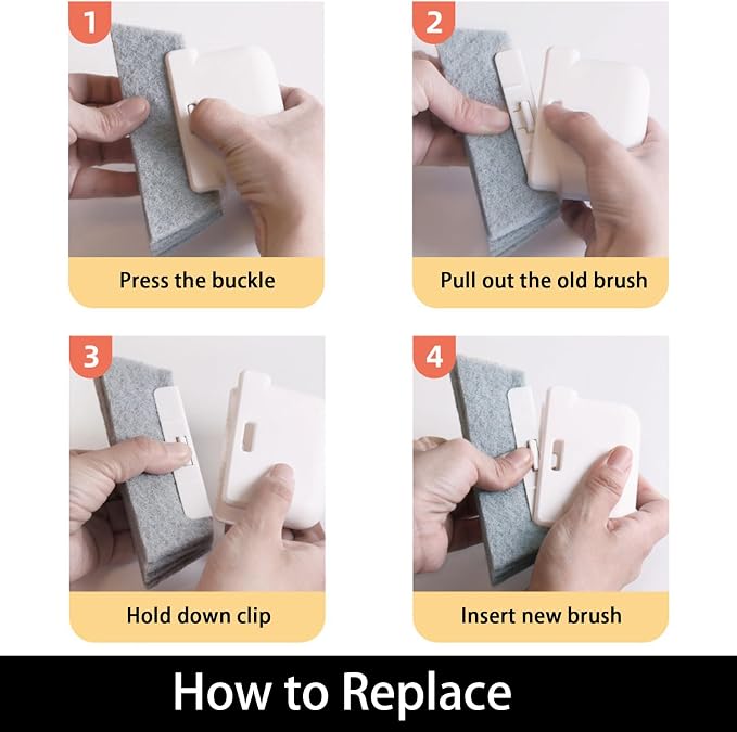 Magic Window Track Cleaner Brush Kit, 3-in-1 Design - Image 4