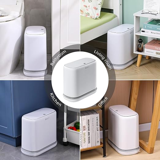 funest Bathroom Trash Can, 3.3 Gallon Slim Trash Can - Image 5