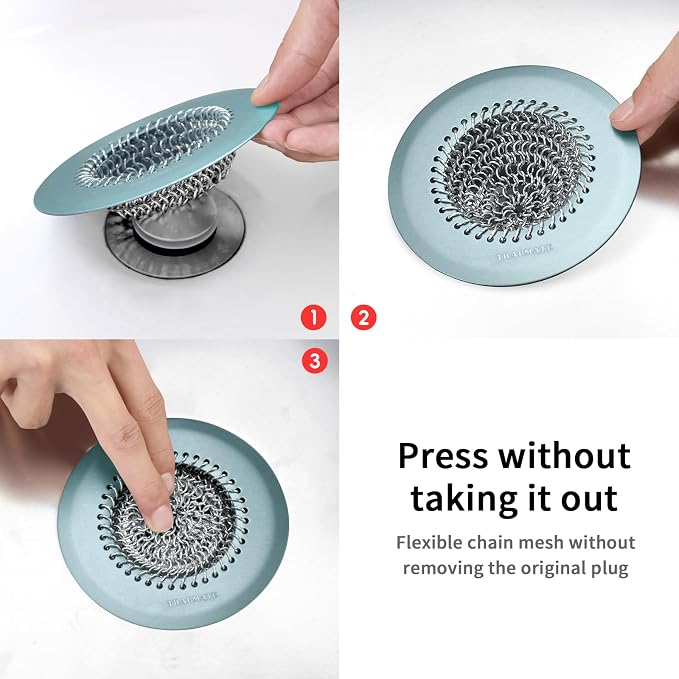 TRAPMATE Reversible Bathtub Drain Protector Hair Catcher/Easy Clean & Fast - Image 6
