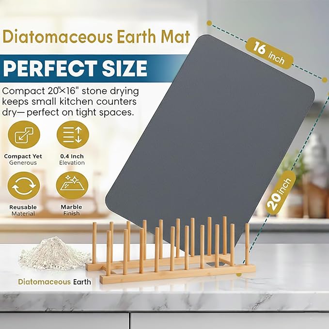 Stone Drying Mat for Kitchen Counter - Image 4