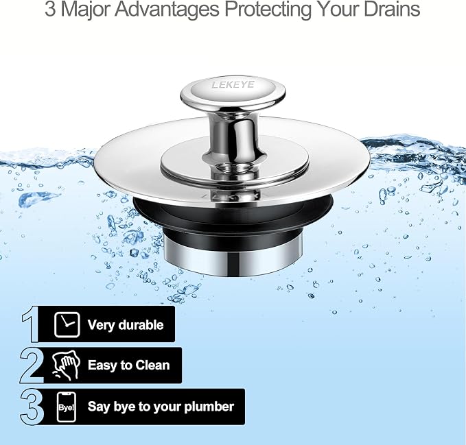 LEKEYE Shower Drain Hair Catcher | Bathtub Stopper/Shower Drain Cover/Drain - Image 2