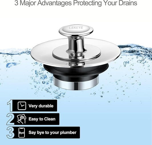 LEKEYE Shower Drain Hair Catcher | Bathtub Stopper/Shower Drain Cover/Drain - Image 2
