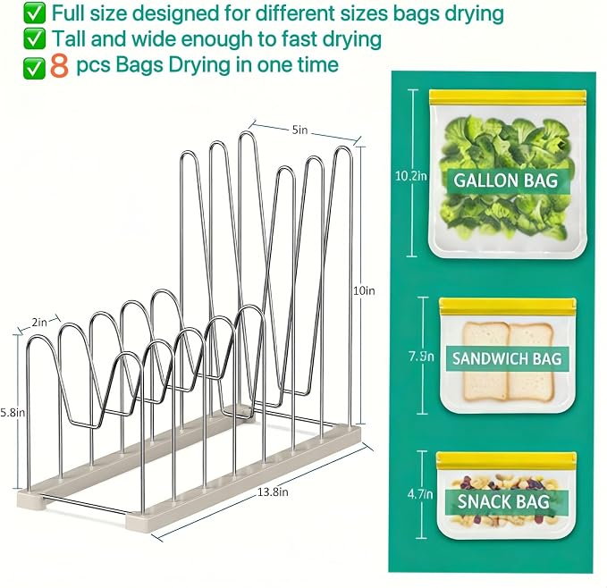 Plastic Bag Drying Rack, Reusable Bag Drying Rack - Image 3