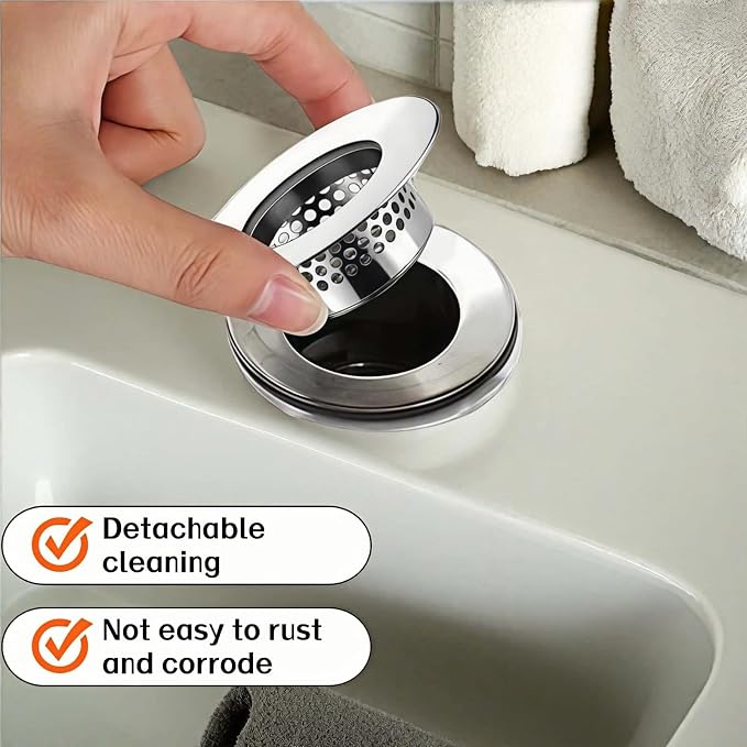Bathroom Sink & Bathtub Drain Filter Strainer Set - Image 5