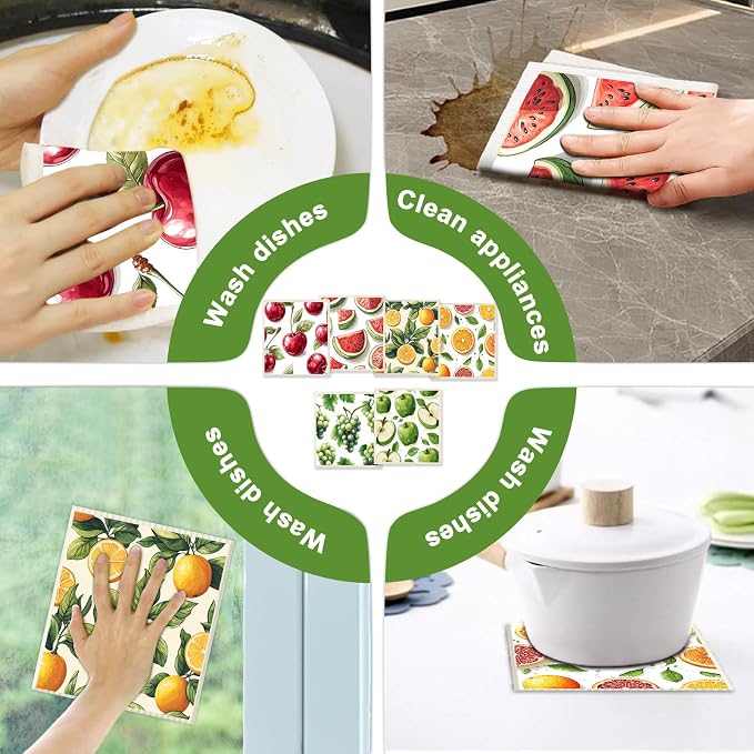6 Pack Swedish Dishcloths for Kitchen - Image 8