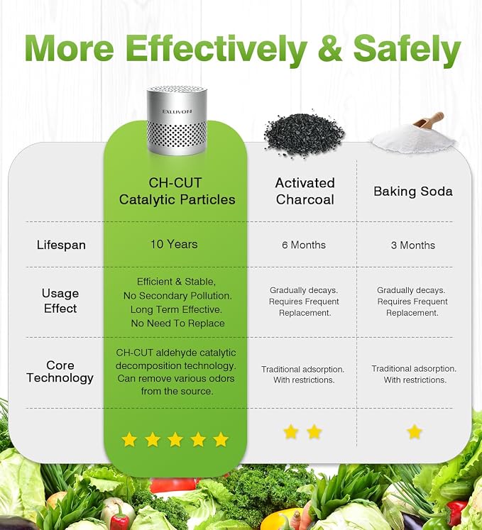 Fridge Deodorizer, Lasts for 10 Years Refrigerator Deodorizer Odor Eliminator - Image 5