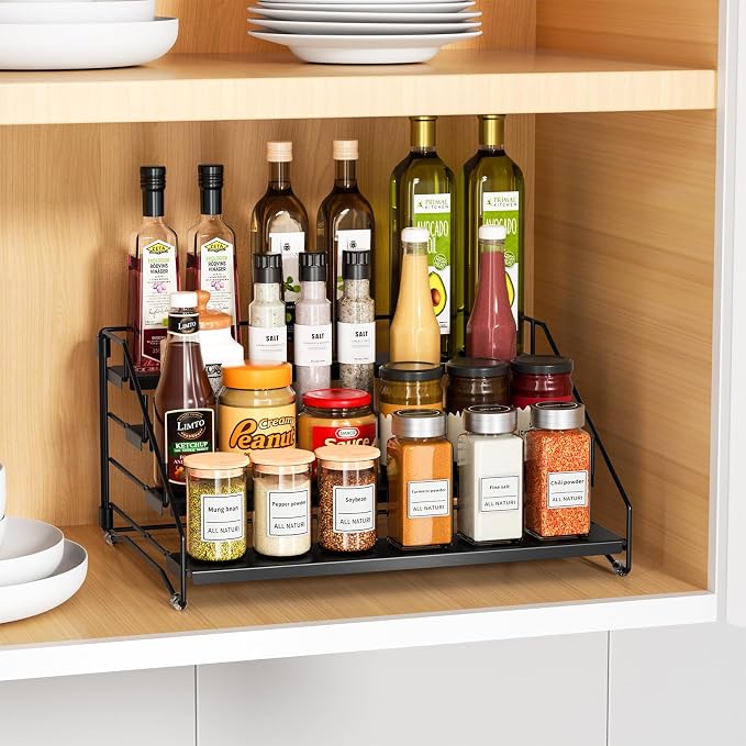 RCHYFEED Spice Rack Organizer for Cabinet Pantry, 4 Tier Spice Rack Countertop - Image 7
