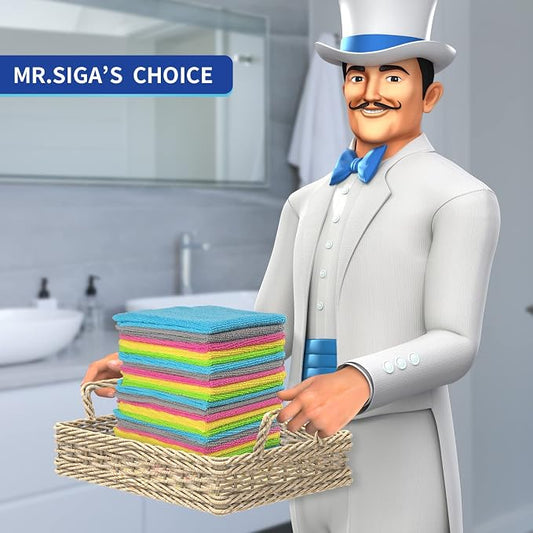 MR.SIGA Microfiber Cleaning Cloth, All-Purpose Cleaning Towels, Size 11.8 x - Image 2