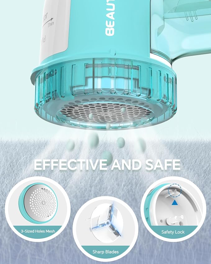 BEAUTURAL Fabric Shaver and Lint Remover, Sweater Defuzzer - Image 4