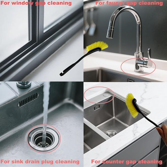Crevice Cleaning Brush Multi Functional Gap Scrub Brush Tools - Image 5
