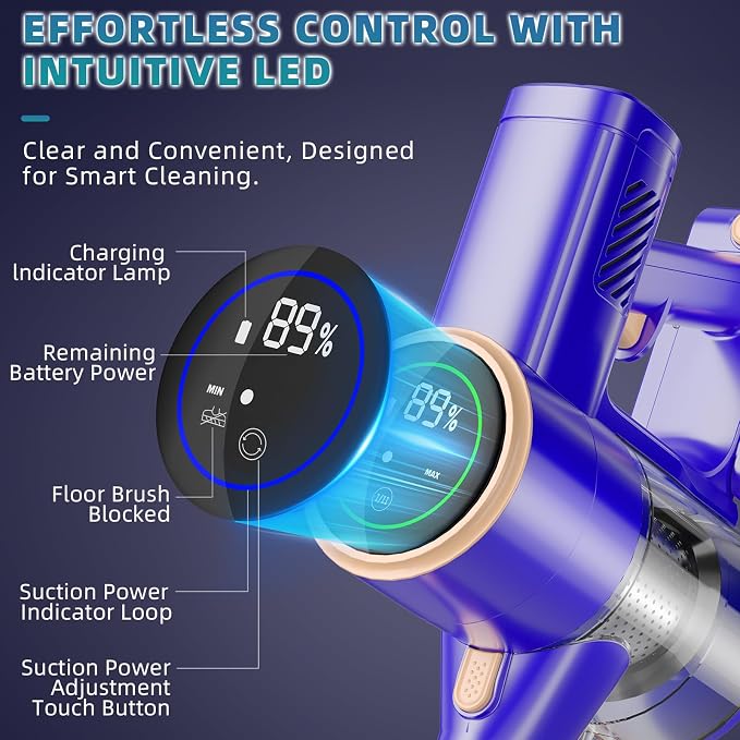 Cordless Vacuum Cleaner, 180° Bendable Wand Stick Vacuum Cleaners - Image 4
