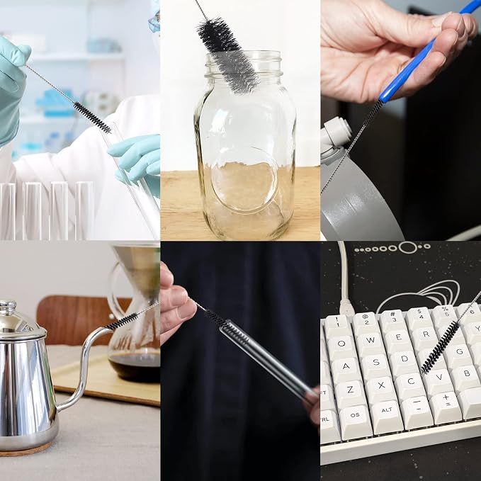 Annhua 10 Pcs Tube Cleaning Brushes Kit Straw Cleaning Kit Metal Pipe Brush - Image 9