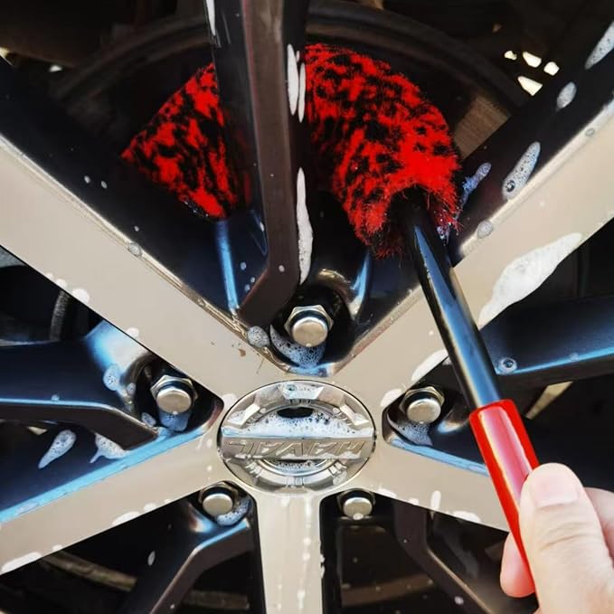 4PCS Wheel Brush Kit for Cleaning Wheel and Tire, Wheel and Rim Brush, Car - Image 7