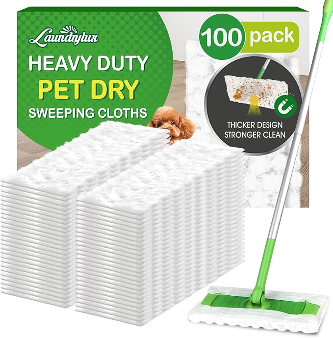 Heavy Duty Dry Sweeping Cloths Refills Compatible by LAUNDRYLUX