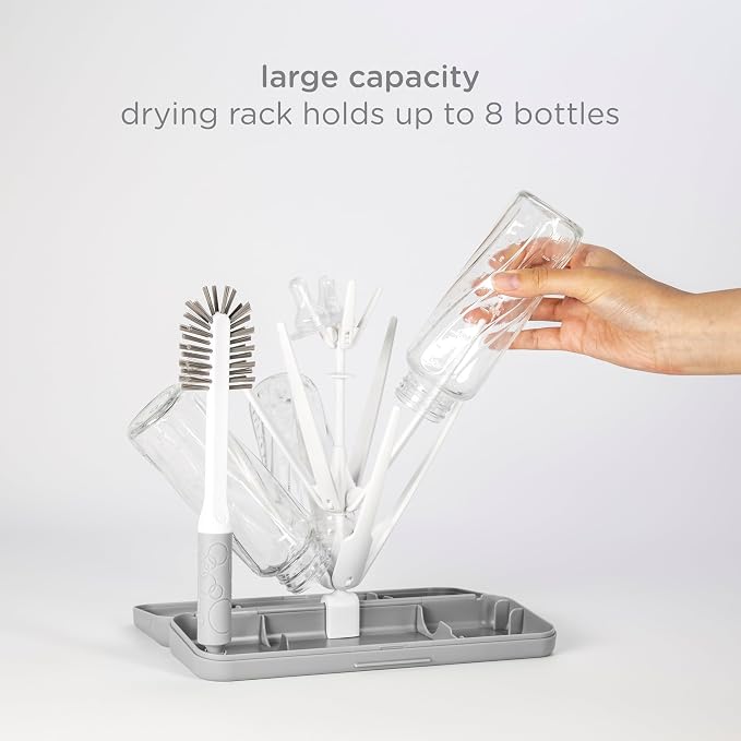 Ubbi On-The-Go Drying Rack and Brush Set, Includes Travel Case and Bottle Brush - Image 4