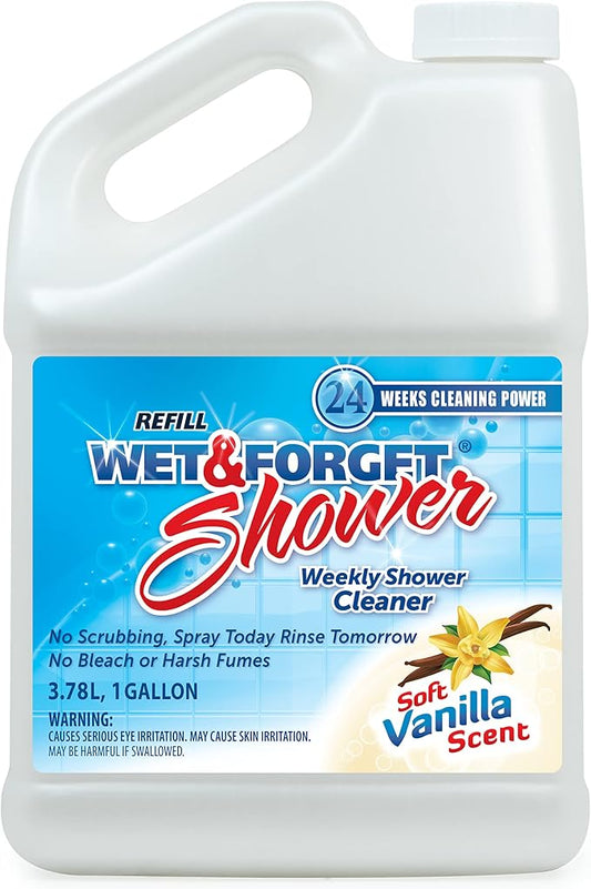 Wet & Forget Shower Cleaner Multi-Surface Weekly No Scrub, Bleach-Free Formula by WetForget