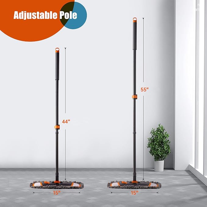 Mops for Floor Cleaning with 3 Different Washable Pads and Extendable 55” Long - Image 6