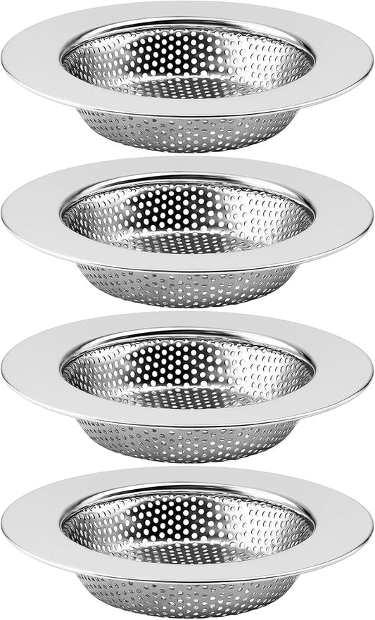 4-Pack Kitchen Sink Drain Strainer, Sturdy Stainless Steel, by HMTIY