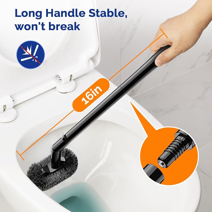 HAMITOR Toilet Plunger Bowl Brush Combo：Heavy Duty Rubber - Image 4