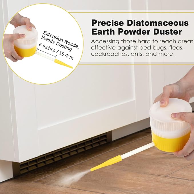 Qualirey 2 Pack Diatomaceous Earth Powder Duster - Image 5