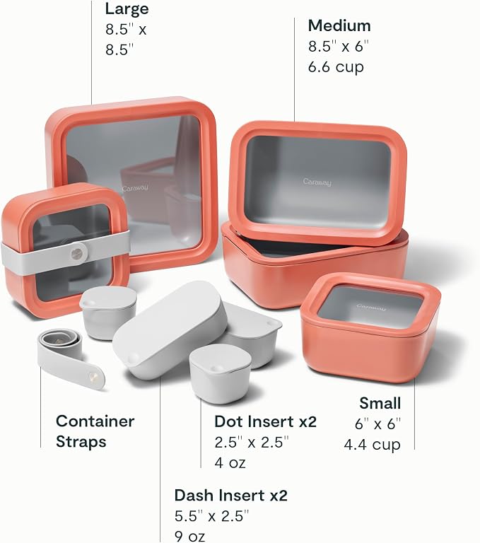 Caraway 14pc Glass Food Storage Container Set - Image 3