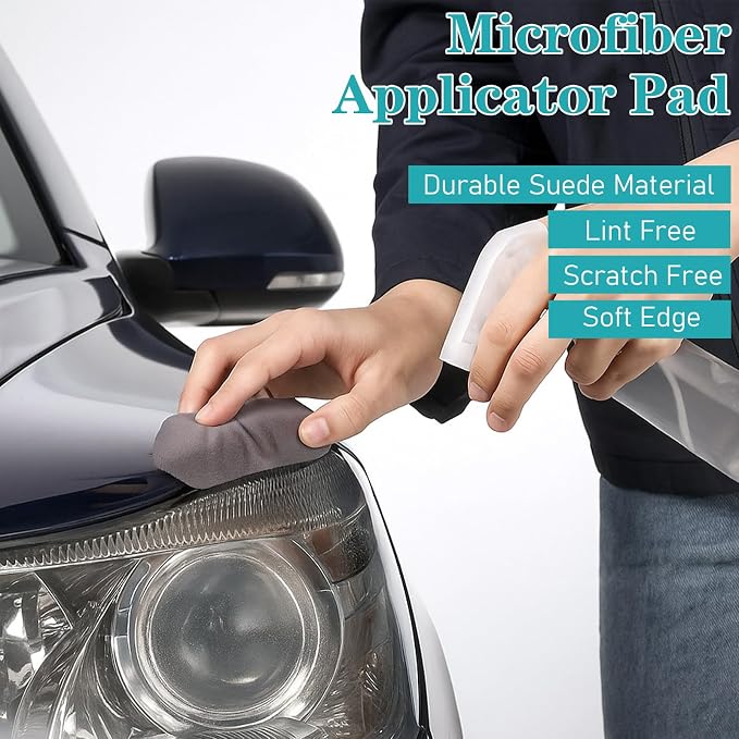 24 Pack Microfiber Applicator Pads Suede Car Detailing Sponge Ceramic Coating - Image 5