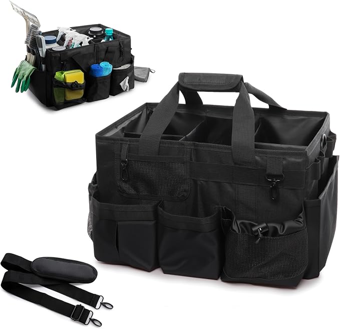 Large Cleaning Caddy Bag with Built-in Support Board, Wearable Cleaning by Unknown