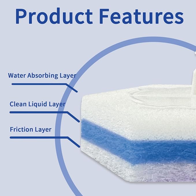 Aimery 100 Counts Blue Disposable Toilet Bowl Cleaning Wand Refills Compatible - Image 2