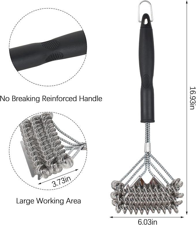 Grill Brush with Scraper - Image 2