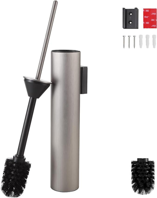 Wall Mounted Brushed Nickel Toilet Brush by KLDKLD