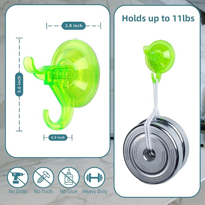 Antimbee Suction Hooks, 10 Pack Reusable Hangers, Removable Small Suction Cups - Image 3