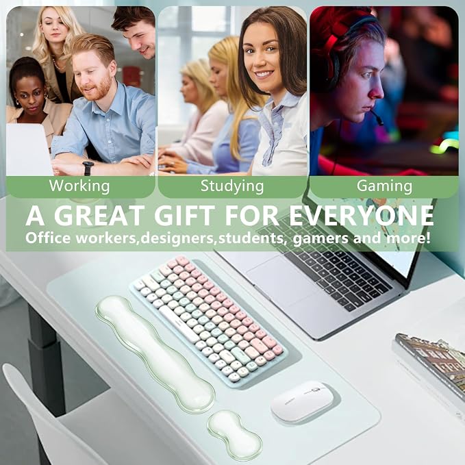 Gel Keyboard and Mouse Wrist Rest, Cute Wrist Support and Arm Support Keyboard - Image 7