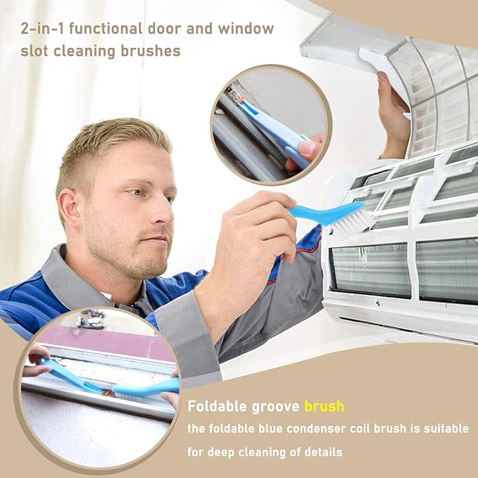 4 Piece AC Cleaning Tool Kit, Includes 1 Dual-Sided Condenser Evaporator Coil - Image 5