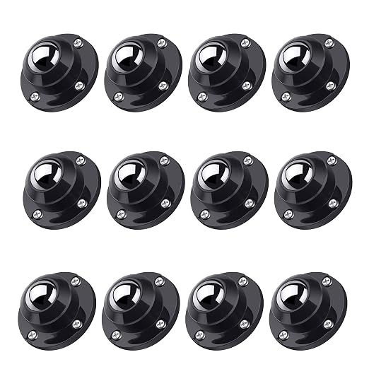 PlusRoc 12 Pack Self Adhesive Caster Wheels 1 Inch by PlusRoc