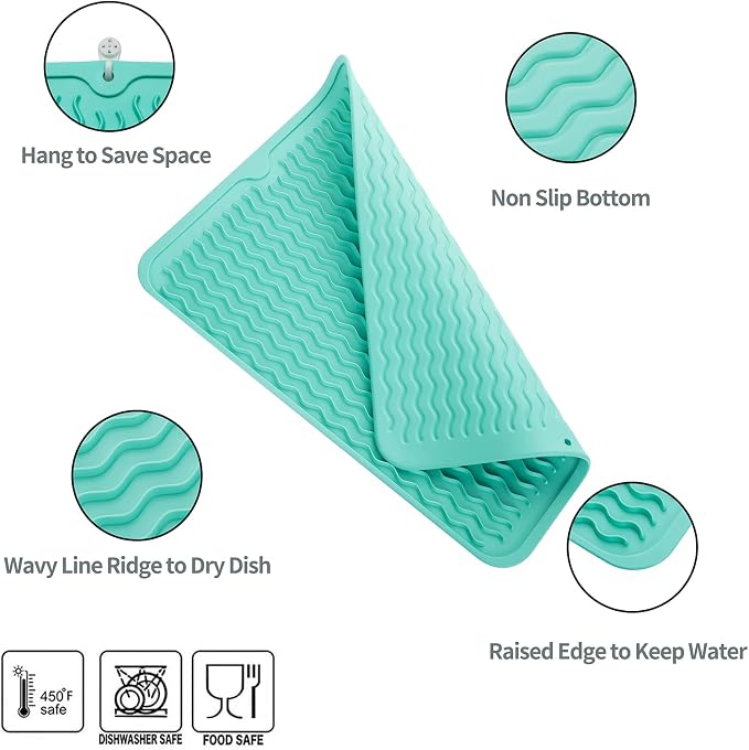 Silicone Dish Drying Mat for Multiple Usage, Easy clean, Eco-friendly, - Image 3