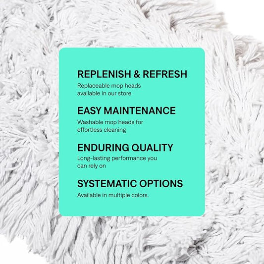 36 Inch Commercial Dust Mop Replacement Head – Reusable Cotton Dust Mop Refill - Image 2