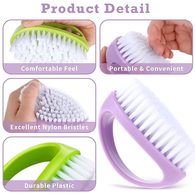 2 Pcs Hand and Nail Brush, Heavy Duty Scrub Clean Brushes - Image 5