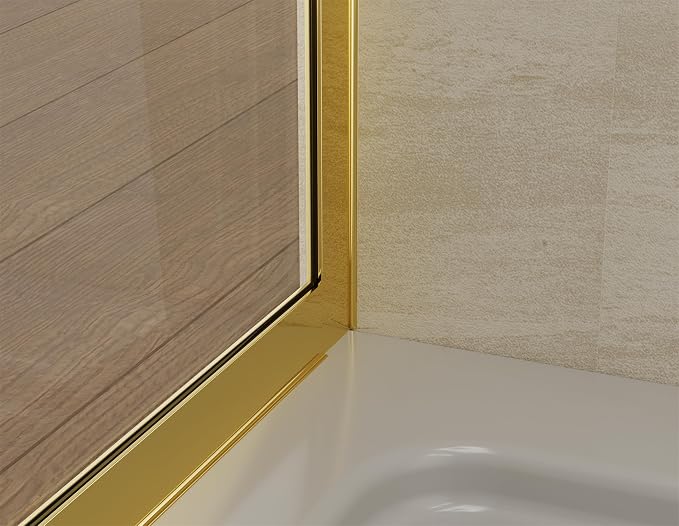 Shower Screen 36" x 76" Half Frameless Shower Wall Panel, Tempered Glass 3/8 - Image 8