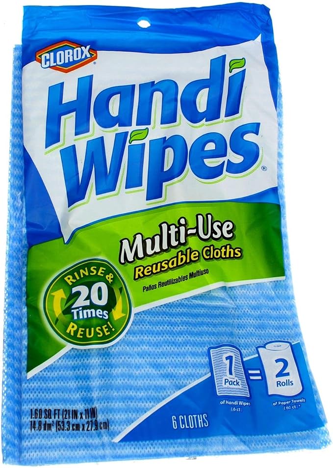 Clorox Handi Wipes Multi-Use Reusable Cleaning Cloths 21" X 11" 6 Count - Image 4